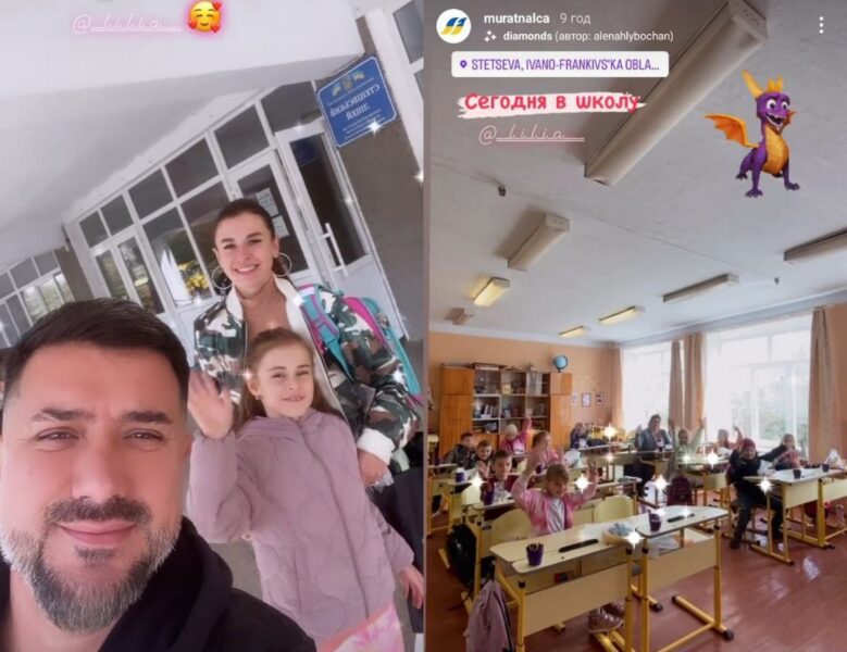 Мурат Налчаджиоглу вместе с красавицей-невестой отвел свою падчерицу в школу 