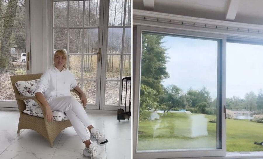 Оля Полякова повернулася додому та показала свій величезний маєток на березі Дніпра