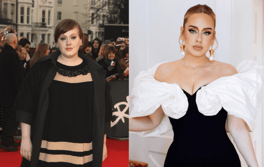 Адель до та після схуднення