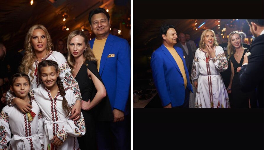 Камалія з доньками та чоловіком з'явилися на світському заході у патріотичних костюмах