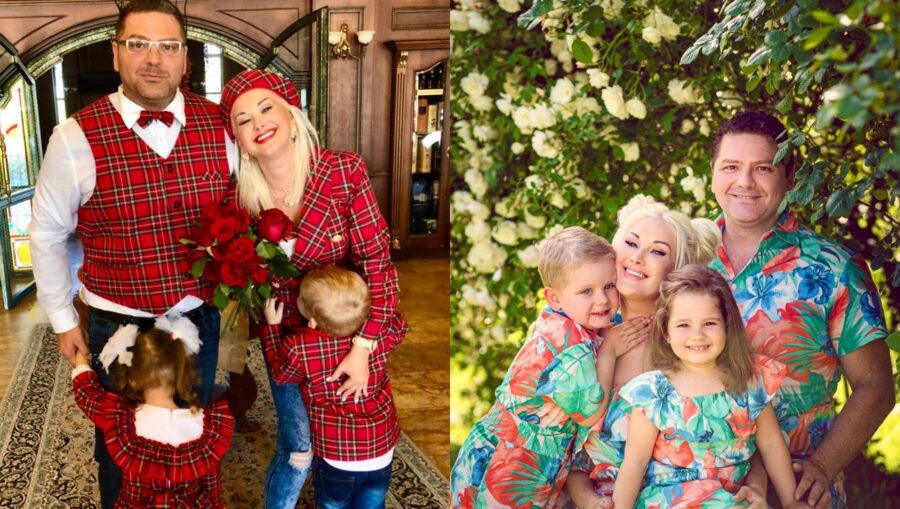 Подружжя Бужинської та Стойчева з дітьми