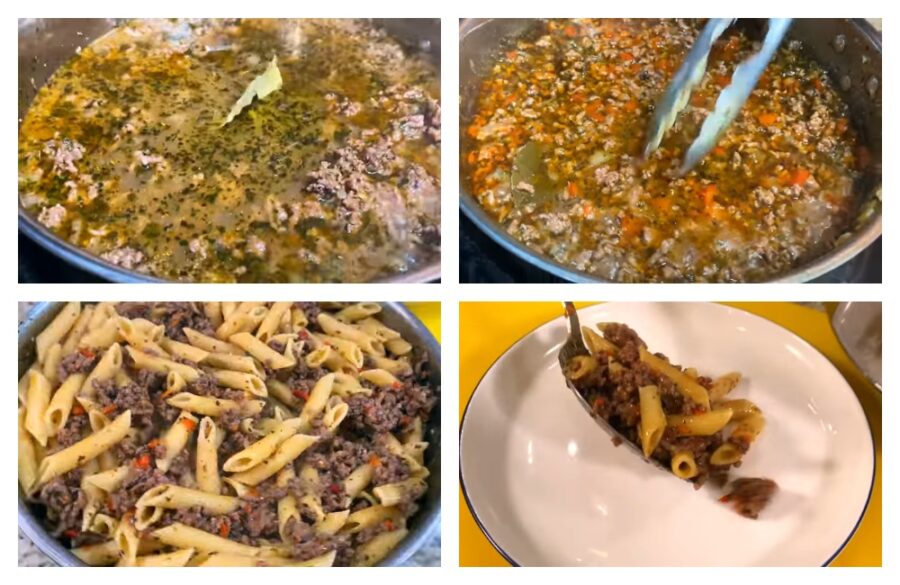 Макарони з фаршем у підливі