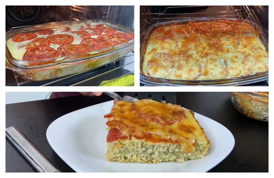 Кабачкова запіканка з курячим фаршем