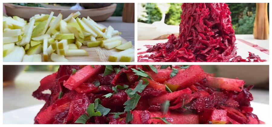 Вітамінний салат з овочами та яблуком