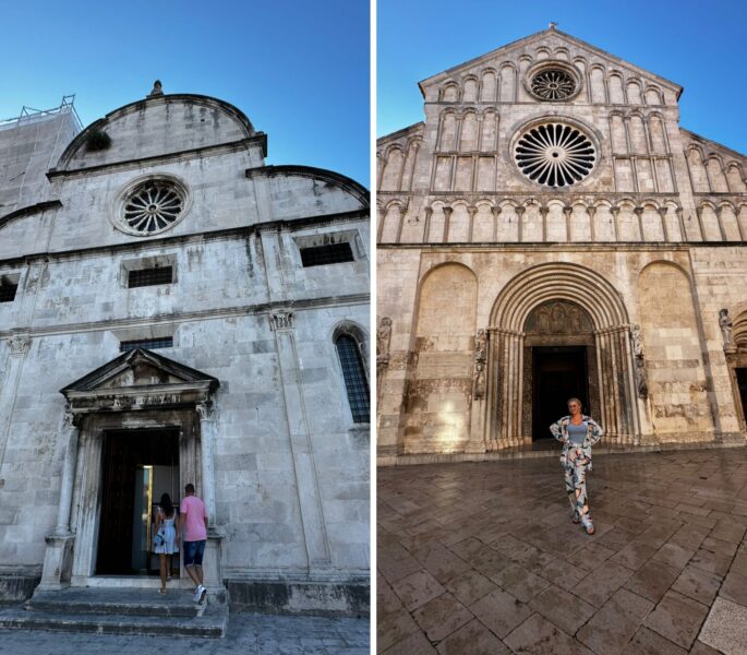 Катя Бужинська не упустила можливостей зафільмувати незабутню архітектуру міста Задар