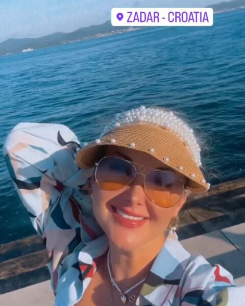 Катя Бужинська відвідала популярну туристичну пам'ятку Хорватії під назвою Морський Орган