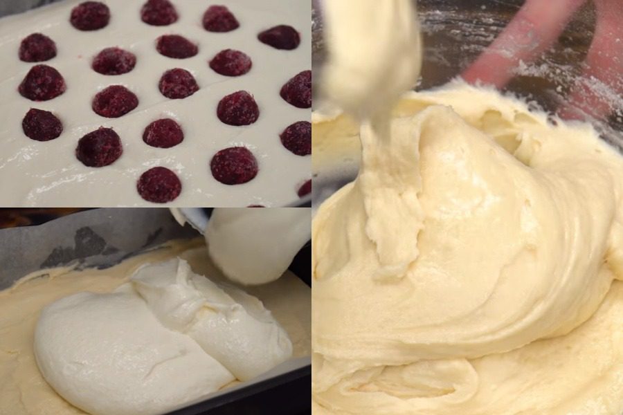 Лінивий пиріг із сирною начинкою та соковитими ягодами