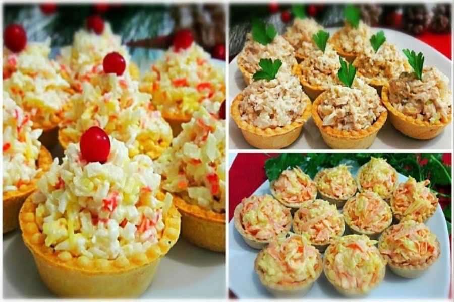 Пісочні корзинки для салатів, закусок і намазок