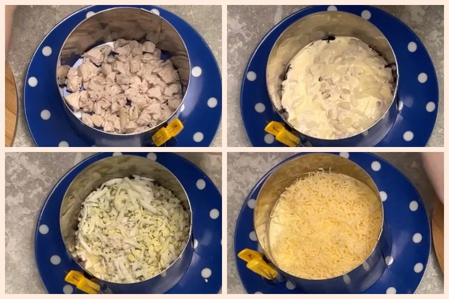 Готую цей ніжний салат-тортик на різдвяний стіл