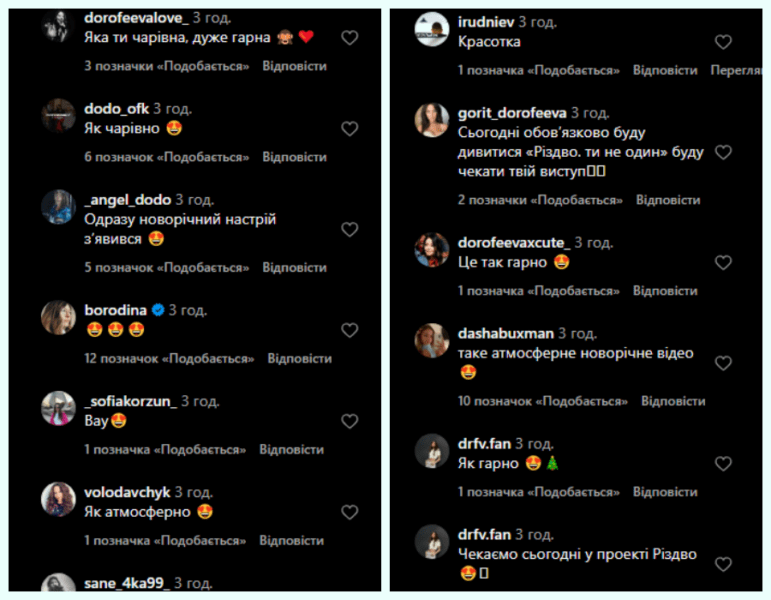 Надя Дорофєєва розповіла про свої різдвяні традиції