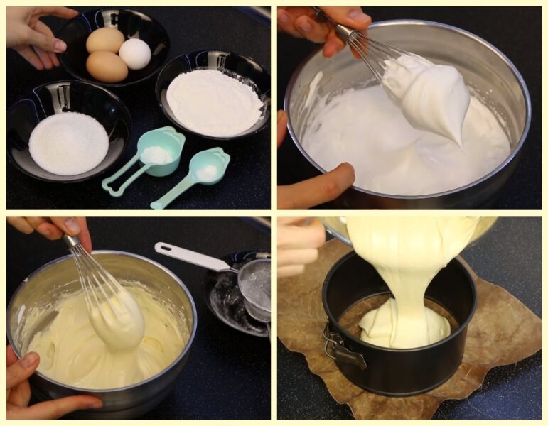 Ніжний та пишний бісквіт із 3-х інгредієнтів