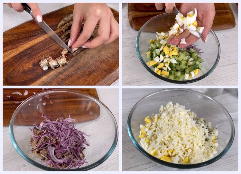 Поєднала шпроти з плавленим сирком