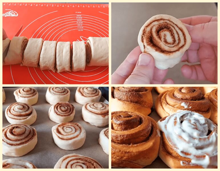 Замішала тісто на улюблені булочки з сирним кремом та корицею