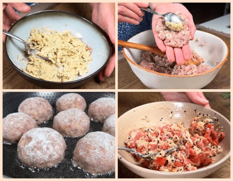 М'ясні кульки з сирною начинкою