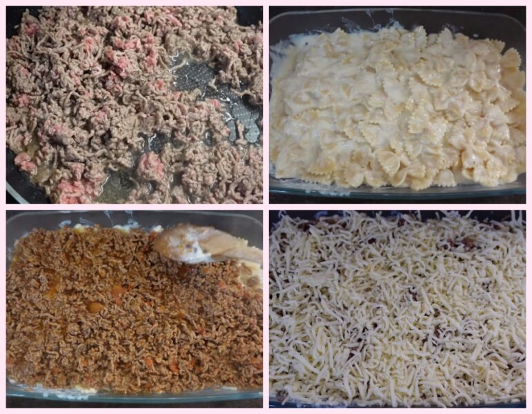 Лінива лазанья з макаронами, сиром і фаршем