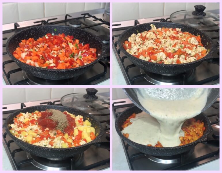 Взяла трішки курки та овочів і спекла смачну запіканку