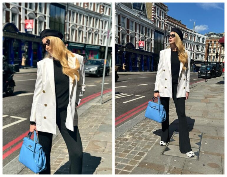 Полякова опростоволосилася і у Лондоні нарядилася з французьким шармом