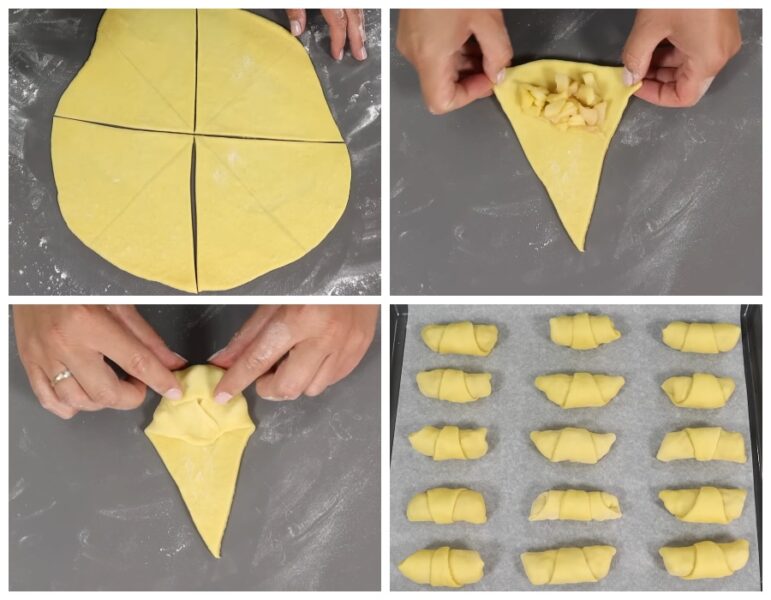 Повітряні рогалики з яблуками