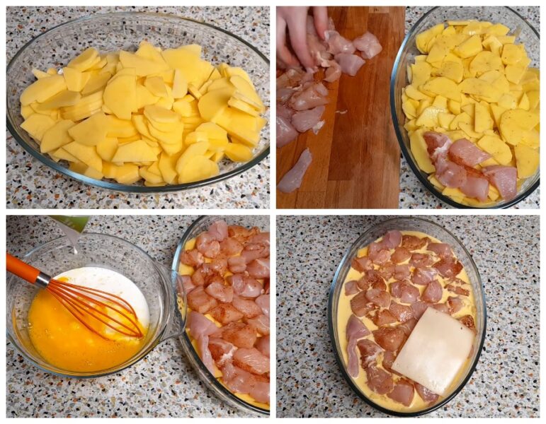 Картопля з курячим філе в духовці