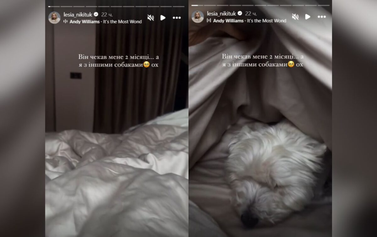 Леся Нікітюк зізналась, що залишила свою собаку заради гастролей, але тепер повернулась до нього