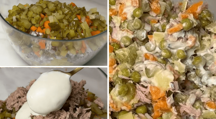 Салат Олів'є без яєць та ковбаси з дієтичним майонезом