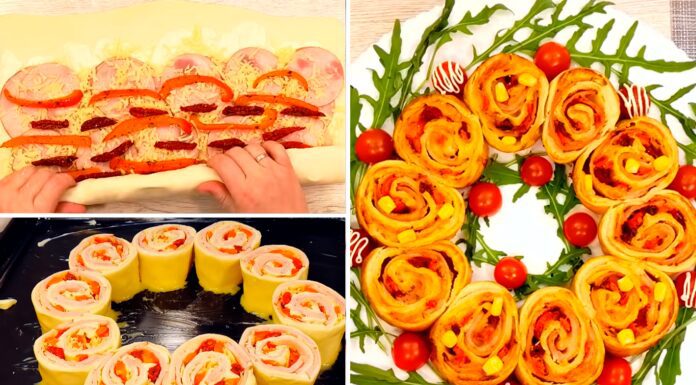 Роблю рулетики на новорічний стіл за 20 хвилин: гості думають, що пітніла цілий день на кухні Новорічні святкові рулетики з листкового тіста