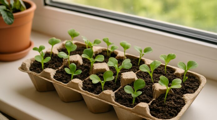 Як виростити редиску в яєчних лотках