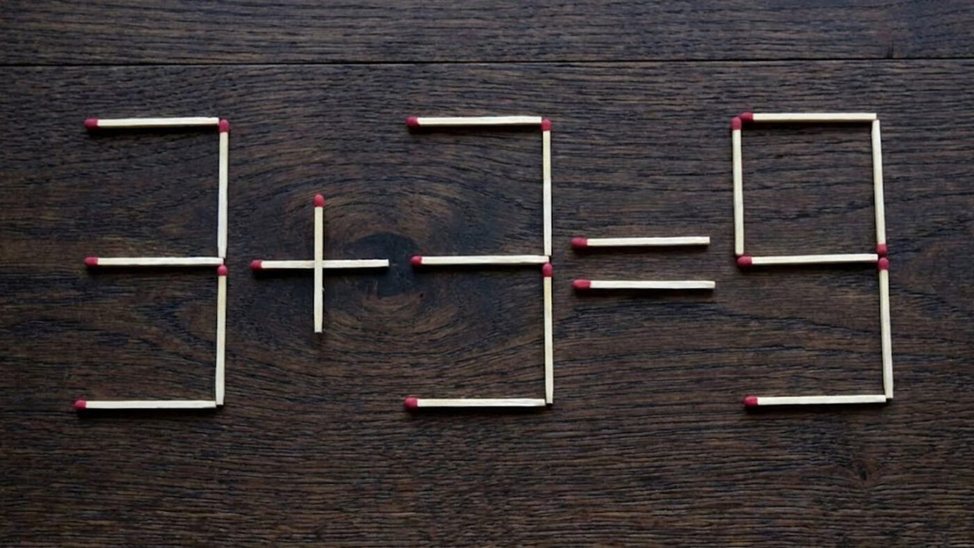 Перемістіть лише один сірник, щоб математичний вираз став правильним