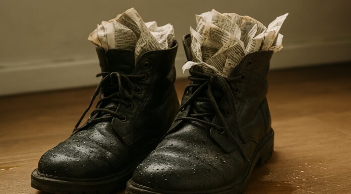 Як швидко висушити промокле взуття