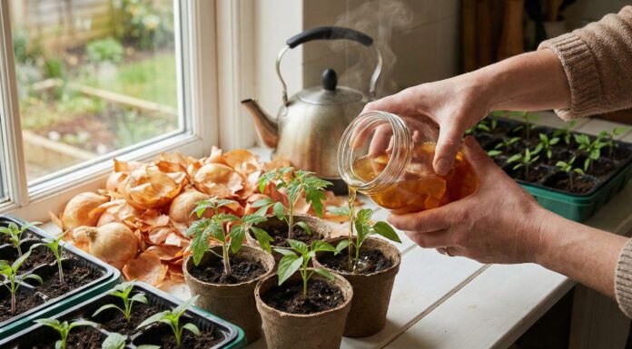 Не викидайте лушпиння цибулі: залийте його окропом і отримаєте найкраще добриво для розсади у лютому Підживлення розсади перцю та помідорів настоєм з цибулевого лушпиння