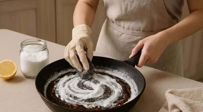 Беру 3 ложки – і сковорідка, яка служить мені вже 8-й рік, аж “виблискує” з-під нагару Як відчистити сковорідку від застарілого нагару за допомогою соди