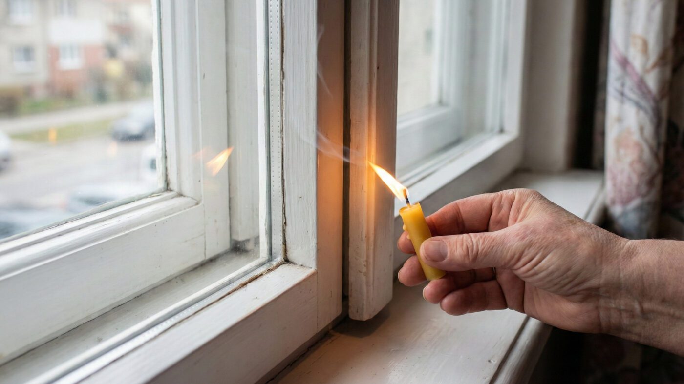 Пошук протягів з вікна та рами за допомогою свічки