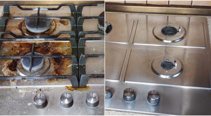 Напшикала на плиту та витяжку 2 компоненти – і жир розчиняється сам: чисто, наче замовила прибиральницю Саморобний засіб для відмивання плити й витяжки від жиру та бруду