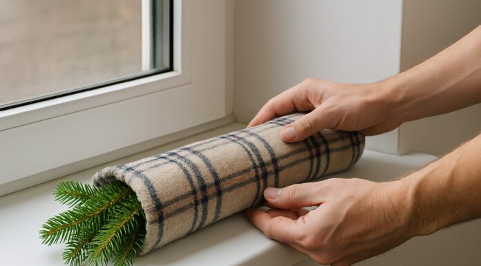 Склопакети не міняла – просто поклала 1 валик на підвіконня: температура у кімнаті підскочила на 4 градуси Як зробити утеплювач для вікон із фланелі та хвої