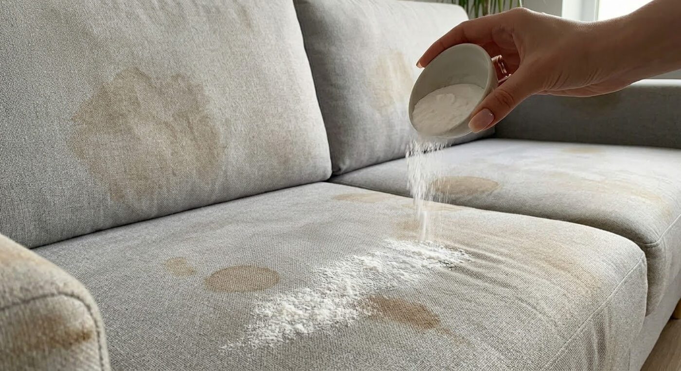 Як відчистити обивку дивану за допомогою оцту та соди