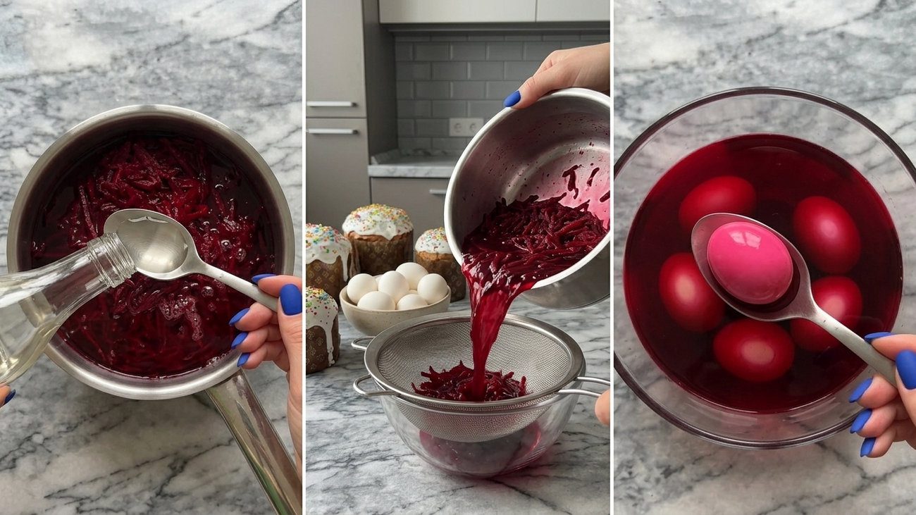 Рецепт бурякових фаршированих яєць з хроном до Великодня