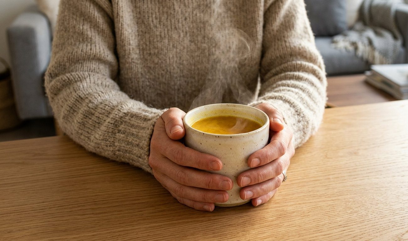 Корисний чай для печінки та суглобів з куркумою та чорним перцем