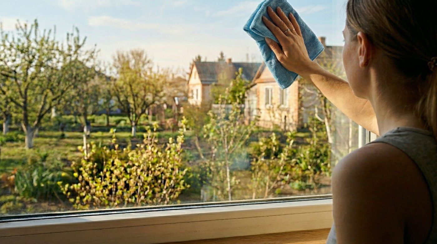 Миття вікна гліцерином для блиску та довгої чистоти скла