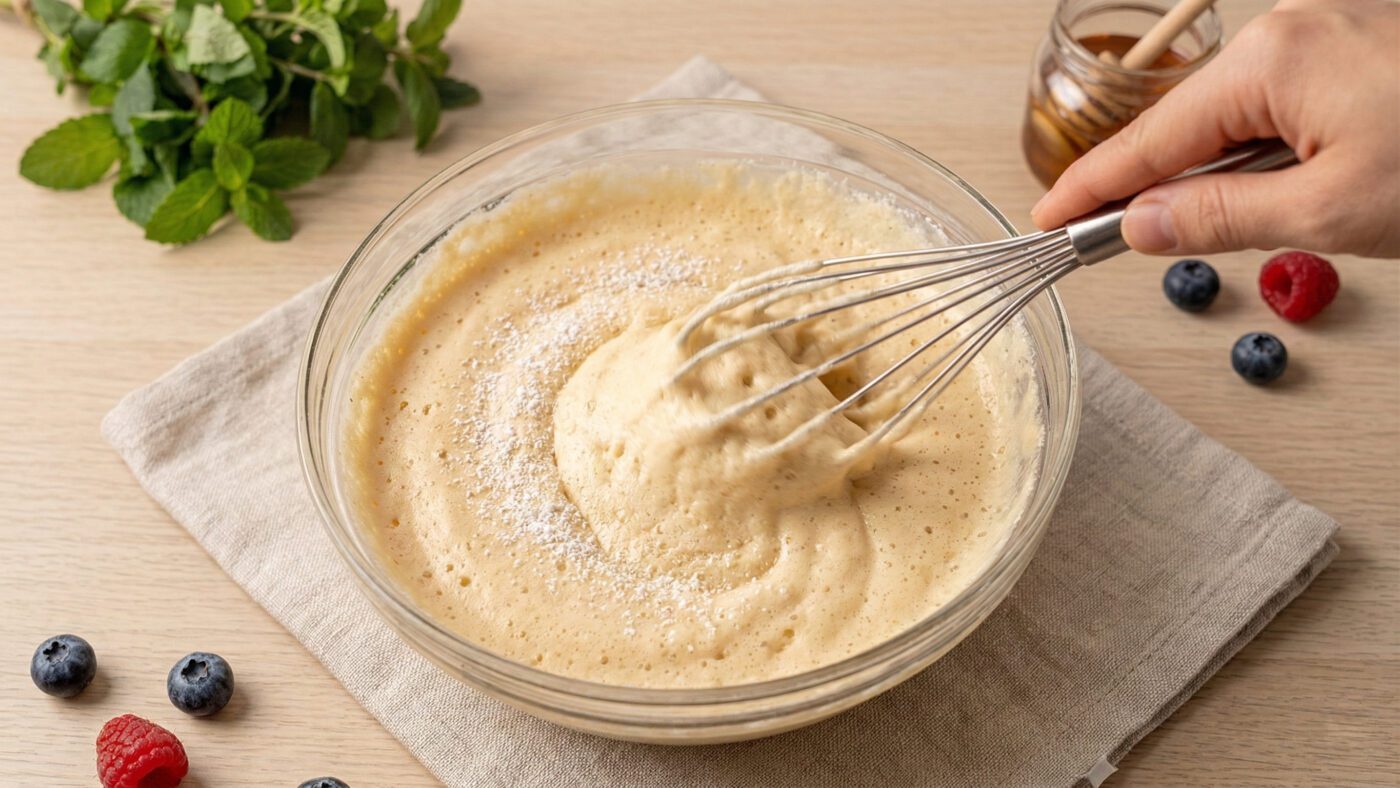 Рецепт пухких оладок на дріжджовому тісті без яєць та молока