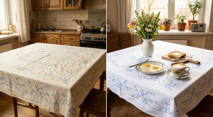 Як прибрати жовтизну та плями на скатертині перекисом і нашатирем