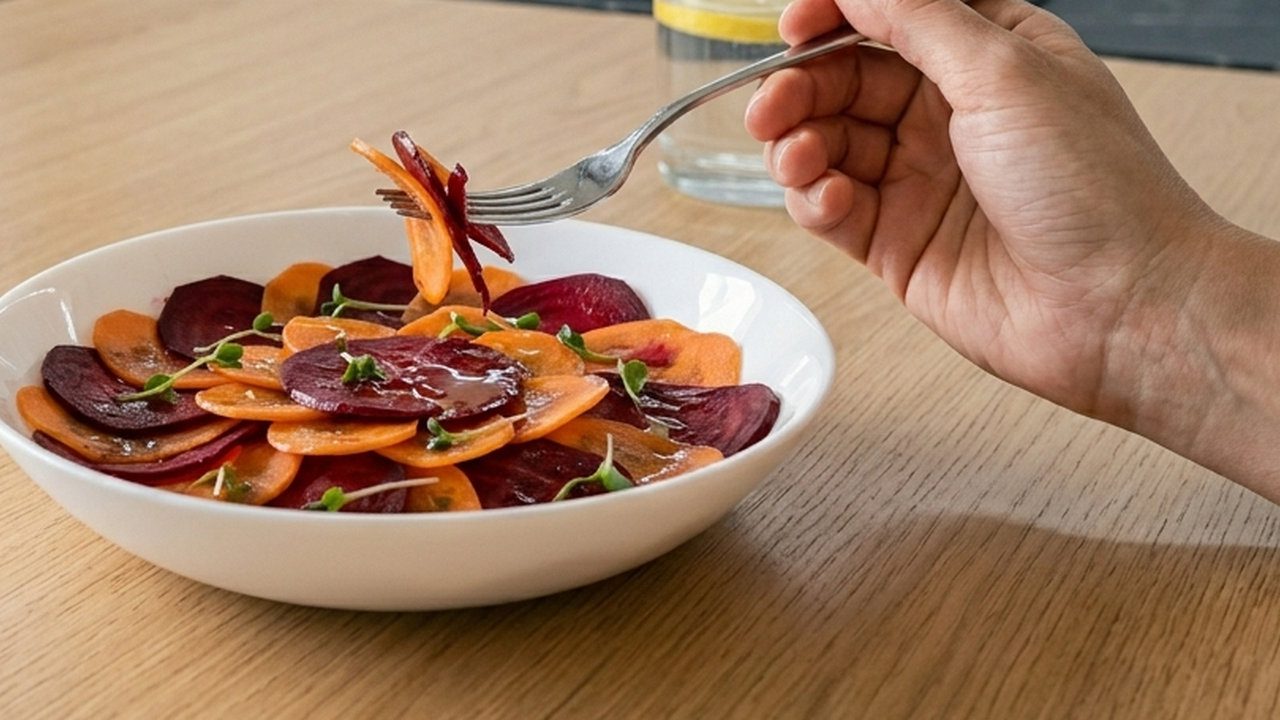 Сирий буряк у салатах з іншими овочами та легкою заправкою дуже корисний