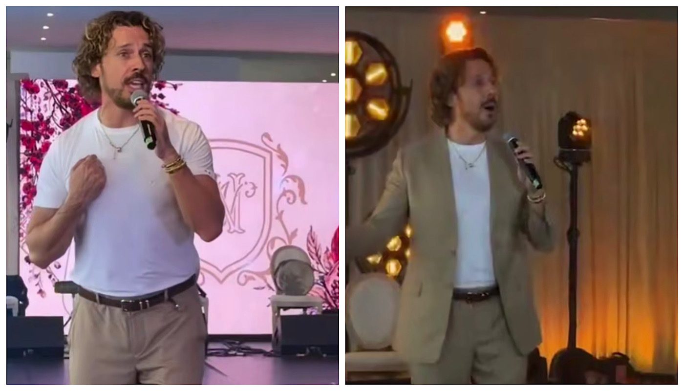 Максим Галкін провів весілля українською мовою. Фото: Telegram/За кадром Шоубізнес Блогери 