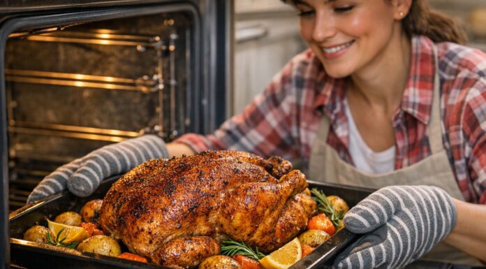 Як зробити хрустку скоринку, запікаючи курку. Фото: Одна хвилина