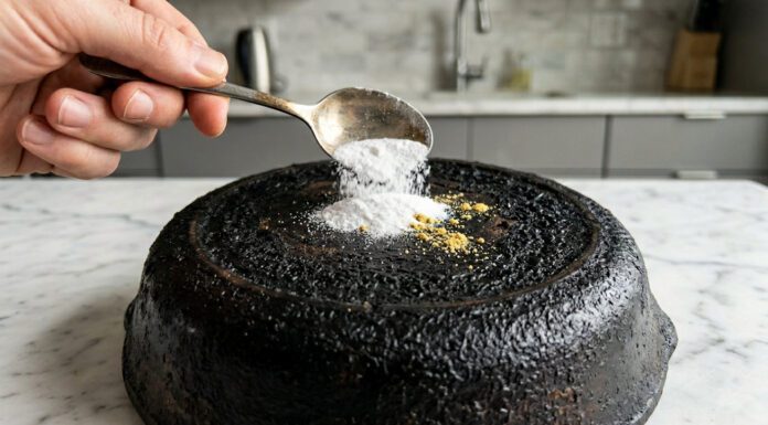 Старий нагар на пательні відчищати складно, але цей процес можна спростити