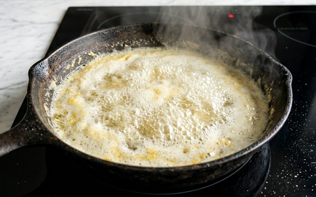 Всередині будь-яку пательню можна делікатно почистити содою та гірчицею