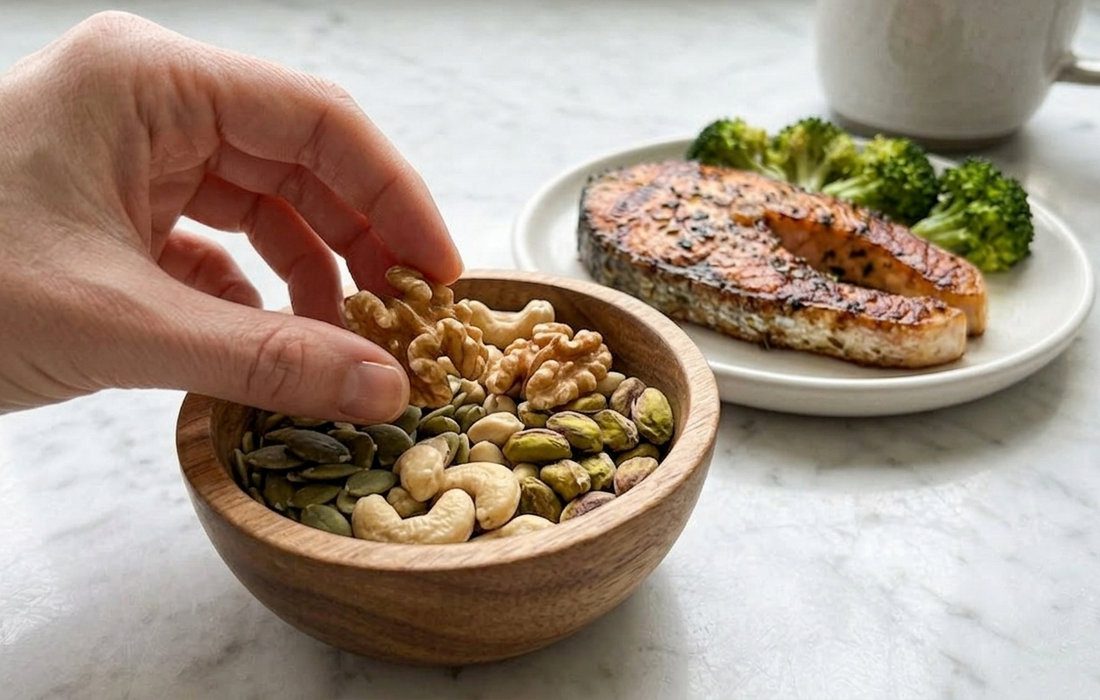 Горіхи, насіння, риба та броколі дають дуже багато вітамінів та мікроелементів, які треба і для волосся