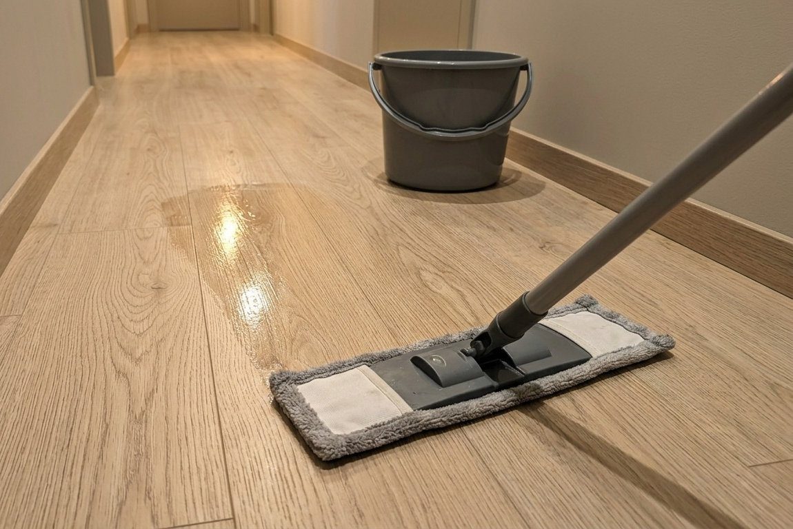 Для миття підлоги гірчиця підходить чудово, але після неї обов'язково протирати чистою водою