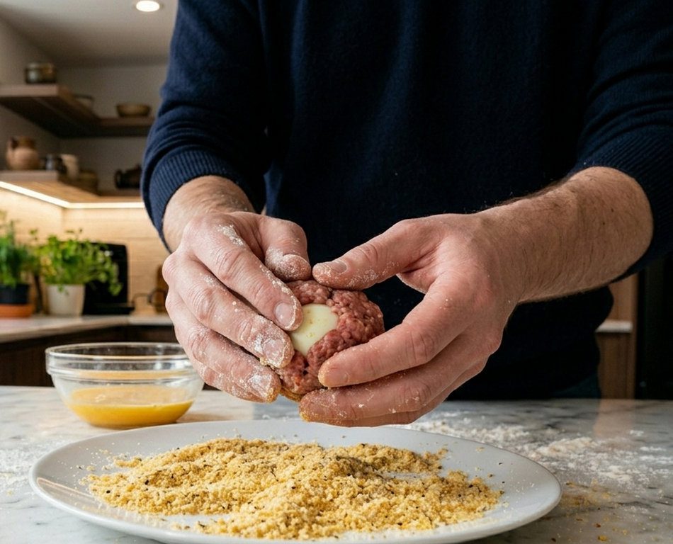 Яйце по-шотладськи робиться нескладно, але виходить смачним та ситним