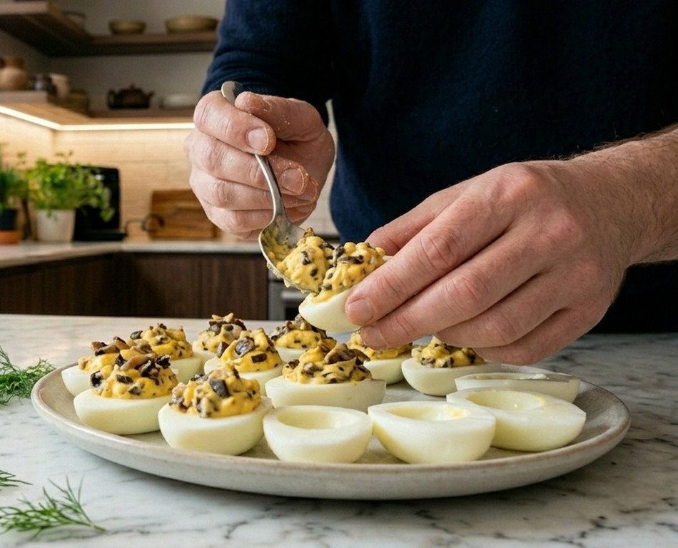 Фаршировані яйця можна робити з різними начинками, і це значно смачніше за просто відварені