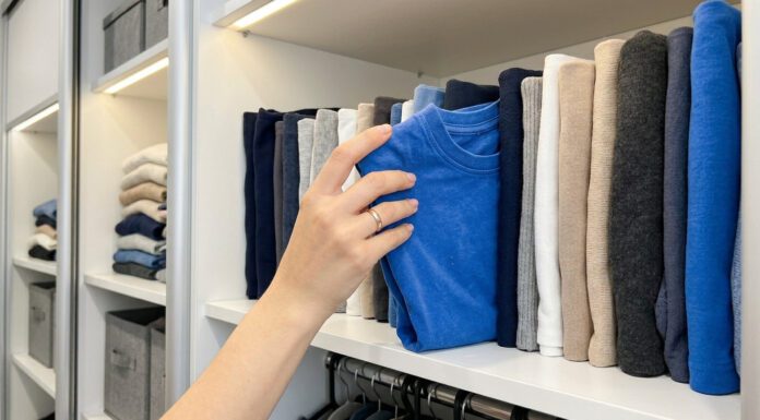 Звільнила 2 полиці в забитій шафі, бо спробувала метод вертикального складання речей: геніально Вертикальне складання речей дозволяє зробити шафи зручнішими та швидко знаходити одяг